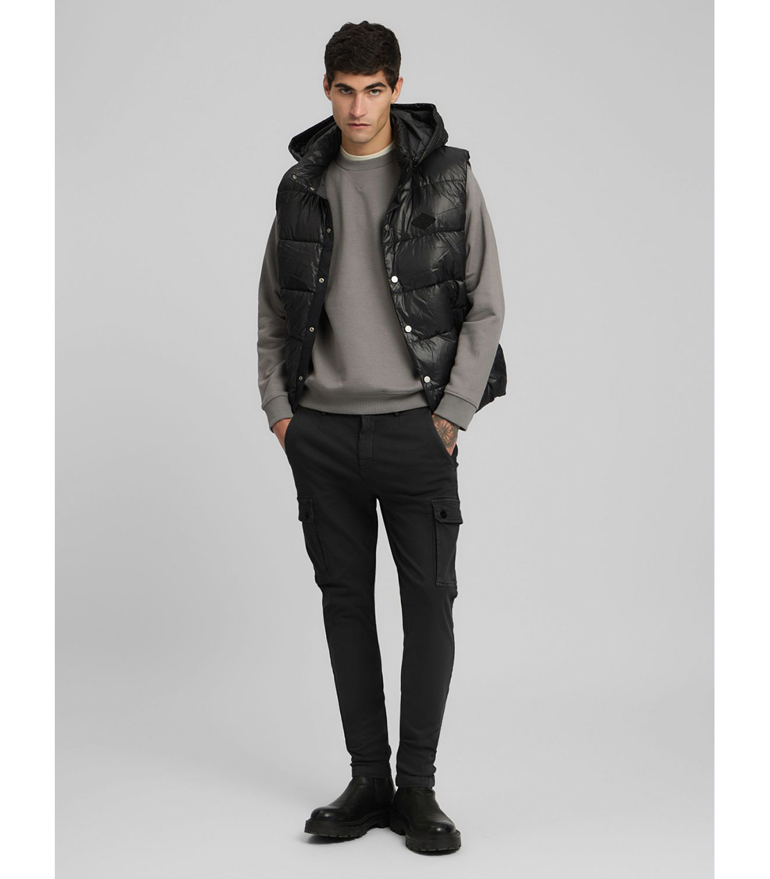 JAAN ハイパーフレックス チノカーゴパンツ 詳細画像 ブラック 2